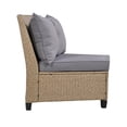 thumbnail image 6 of Outdoor Patio Furniture Sectional, 7-Piece Half-Moon Curved Outdoor Sofa Set with Round Coffee Table, Waterproof Cover Cushions, Rattan Sectional Conversation for Garden,  Gray, 6 of 9