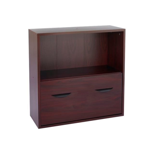 Safco Apres Modular Storage Shelf with Lower - Bibliothèque - Bois - Acajou