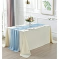 thumbnail image 3 of 1 Pack 10Ft Chiffon Table Runner, 27.5 x118 Inches Sheer Chiffon Table Runner Romantic Boho Rustic Wedding Table Runner for Birthday Party Decor Bridal Baby Shower Table Decoration, Light Blue, 3 of 7