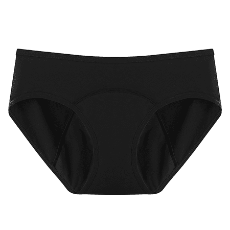 Fulorrnie Underwear for Women Leakproof Period Comfort Breathable Panty Hipster Waist Elastic Seamless Panties Black XXXL