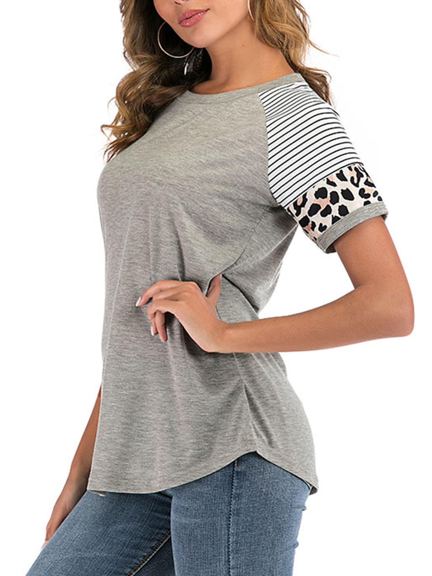 Womens Baseball Tee Short Sleeve Raglan 