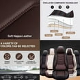 thumbnail image 6 of 2 Seat Covers for 96% Jeep Models,Leather Car Seat Cushions,Waterproof Seat Covers for Cars with Headrests,Interior Accessories(Luxury,White/Coffee), 6 of 6