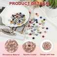 thumbnail image 3 of Uxcell Rhinestone Beads for Jewelry Making, Shiny Round Disco Ball Beads, Light Peach, 3 of 7