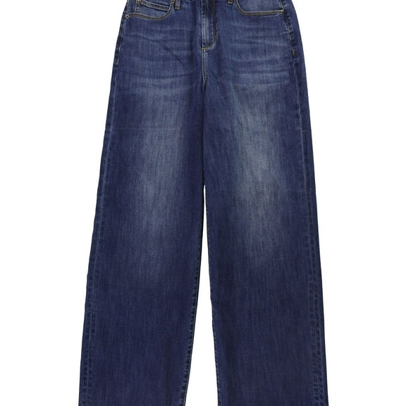 Articles of Society Womens Frayed Hem Wide Leg Jeans, Blue, 25