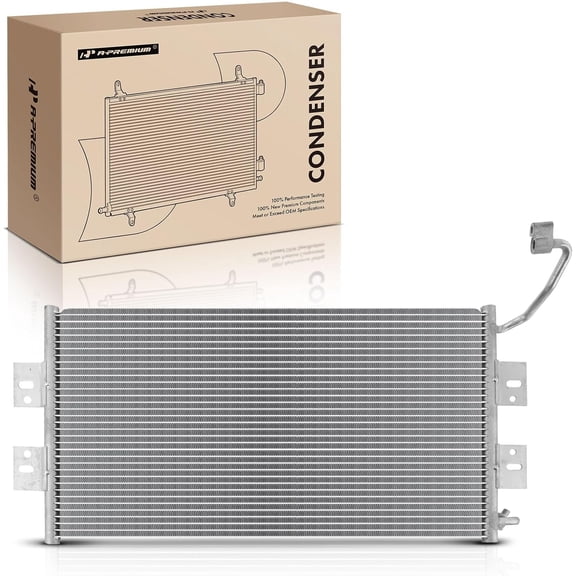 A-Premium Air Conditioning A/C Condenser Compatible with Chevrolet Classic 2004-2005, Malibu 2002-2003 & Oldsmobile Alero 2002-2004 & Pontiac Grand Am 2002-2005, Replace# 3097, 22663025