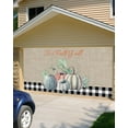 thumbnail image 5 of Thanksgiving Garage Door Banner Cover 6 x 13 ft, Thanksgiving Pumpkin Black Buffalo Plaid Retro Linen Garage Door Decorations Holiday Christmas Backdrop Decor for Winter New Year Xmas Party, 5 of 6
