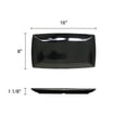 thumbnail image 2 of Excellante Classic black extra heavy weight melamine dinnerware collection 16 1/8" x 8" tray, 1 1/8" deep, comes in dozen, 2 of 2