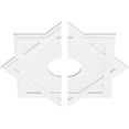thumbnail image 2 of 32"OD x 7"ID x 17 3/4"C x 1"P Axel Architectural Grade PVC Contemporary Ceiling Medallion, Two Piece, 2 of 11