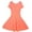 Coral Multi, variant on Carolina Herrera Women's Coral Multi Bateau Neck Short Sleeve Fit and Flare Dress - L