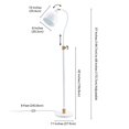 thumbnail image 3 of Henn&Hart 11" Matte White/Brass Metal Floor Lamp, 3 of 13
