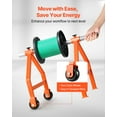 thumbnail image 3 of VEVOR Wire Spool Rack, 220 lbs Load Capacity, Portable Cable Caddy, Moveable Wire Rack with Wheels,Spool Holder, Up to 29.9 in Diameter,for Electrical Industrial and Retail Use,Working Efficiency, 3 of 9