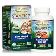 Stamets 7- Daily Immune Support with Organic Mushroom Blend (120 Vegetarian Capsules)