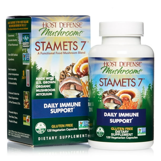 Host Defense Stamets 7 Multi Mushroom Capsules, Supports Overall