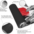 thumbnail image 4 of Japanese Black White Wave Red Sun Mouse Pad XL Extended Desk Mat, Non Slip Rubber Base Stitched Edge Gaming Pc Desktop Large Mice Pad,31.5 x 11.8 Inch, 4 of 6