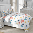 thumbnail image 2 of TeasBank 3D Small Butterfly White Comforter Cover Colorful Butterfly Queen Duvet Cover Set Elegant Room Decor 1 Quilt Cover with 2 Pillow Cases(No Comforter), 2 of 4