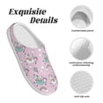thumbnail image 5 of Yiaed Llama Unicorn and Rainbow Print Slippers Fuzzy Warm Cozy Slippers Non Slip House Slippers For Indoor Outdoor Slippers House Slippers-8, 5 of 7