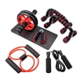 thumbnail image 1 of Set 5 en 1 rueda abdominal doble y accesorios Abdominales Abs Wheel Entrenamiento Rojo, 1 of 5