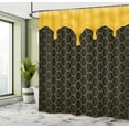 thumbnail image 4 of Ambesonne Honey Shower Curtain, Honeycomb Dripping Beehive, 69"Wx84"L, Yellow Grey, 4 of 4