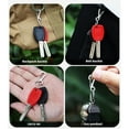 thumbnail image 4 of 10Pcs Small Carabiner Clip Stainless Steels Keychain Carabiner Clasp Spring Snap Keyring Hook Backpacks Attachments Hook, 4 of 6