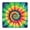 Rainbow Tie Dye, variant on Rainbow Tie Dye Mandala Pattern Square Fitted Tablecloth with Elastic Edge,Square Table Cover,Washable Elastic Table Cover for Home Kitchen Party Decor 34"x34"