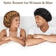 thumbnail image 5 of Gorro de satén sedoso para dormir, gorro de pelo para mujeres y hombres, pelo de gorro de dormir ajustable para diferentes longitudes y texturas, 5 of 5