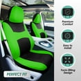 thumbnail image 2 of FH Group Universal Fit 3 Rows Flat Cloth Car Seat Covers for Auto Trucks SUV, Split Benches - 8 Seaters Green, 2 of 9