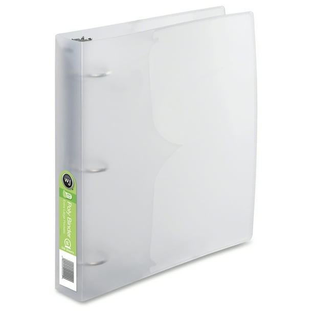 Wilson Jones Translucent Flex Poly Binder, Round Rings, 1.5", Clear