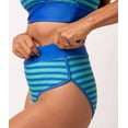 thumbnail image 2 of Nani Swimwear Women's Zoe Retro Swim Bottoms - Blue/Green Stripe - (Medium), 2 of 3