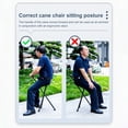 thumbnail image 2 of Queroig 300 Lbs Crutch Stool with Seat Lightweight Folding Walking Stick Chair Portable Cane for Senior Elderly Camping Hiking, 2 of 7