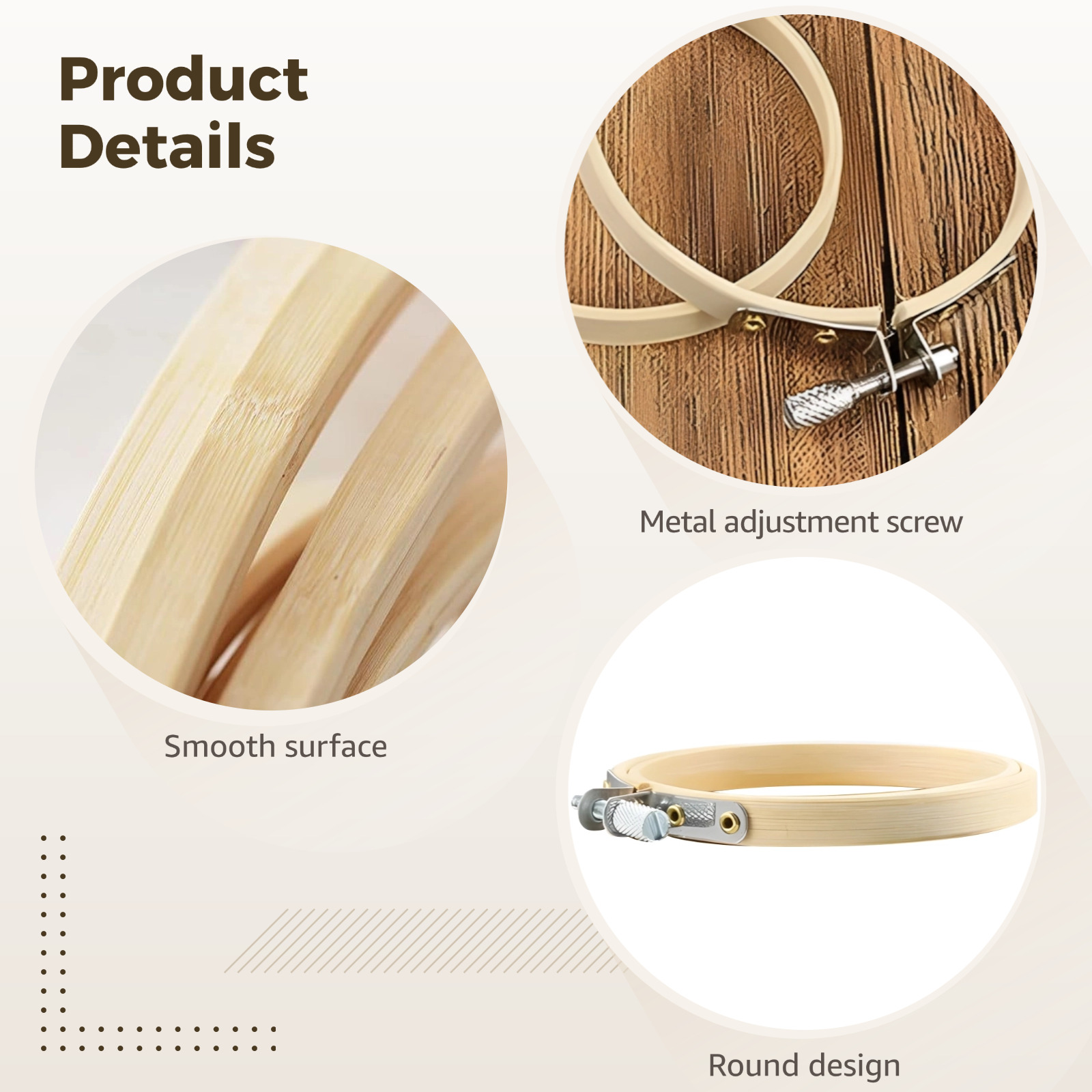 40 Pcs 6 in/15 cm Embroidery Hoops, Adjustable DIY Tool Set, Bulk Craft Hoops for Creative Projects, Ideal for Wall Decor and Wedding Decor