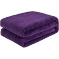 thumbnail image 2 of NTBAY Fluffy Sherpa Throw Blanket for Couch Sofa, Ultra Soft, Warm and Lightweight Shaggy Blanket, 51"x67", Purple, 2 of 5