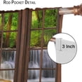 thumbnail image 6 of Forest Curtains,Nature Forest Waterfalls Landscape Rustic Country Farmhouse Style Rod Pocket Soundproof Window Curtains for Bedroom Living Room 2 Panel 84x84in, 6 of 6