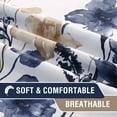 thumbnail image 4 of H.VERSAILTEX 100% Blackout Curtains Cattleya Floral Printed Drapes Leah Floral Thermal Bedroom Curtains for Living room with Black Liner 2 Panels,52" x 96",Navy/Taupe, 4 of 6