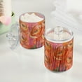 thumbnail image 2 of Yayeee 2 Pack Qtip Holder Dispenser for Bathroom with Lid Cotton Swab Canister, Abstract Pink Flowers, 2 of 6