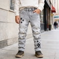 thumbnail image 6 of RUTAYY Boys Distressed Jeans High Street Long Denim Pants with Pocket Comfortable Stretch Elegant Chic Trousers, 6 of 9