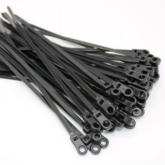 8" Mounting Hole x 50 LB Cable Ties (100/bag) - UV Black