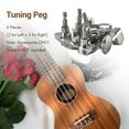 thumbnail image 4 of 6 Pieces Silver Acoustic Guitar Machine Heads Knobs Guitar String Tuning Peg Tuner(3 for Left + 3 for Right), 4 of 10