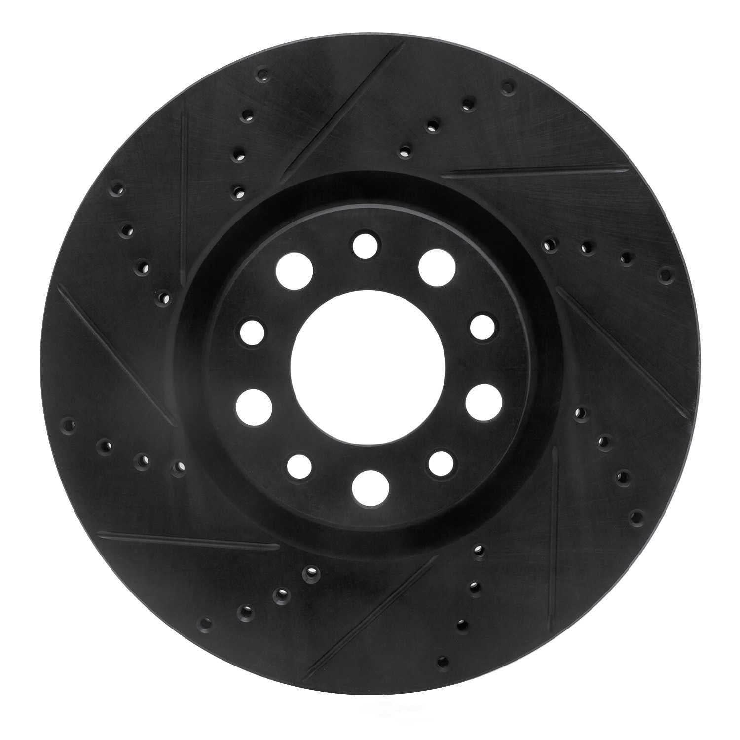 Dynamic Friction Company 633-39025L DFC Brake Rotor - Drilled And Slotted - Black