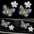 thumbnail image 1 of Ambientadores para auto Xinjincang con mariposa de strass, 4 piezas, 1 of 7