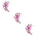 thumbnail image 4 of Justharion 12pcs / Set Multicolore Double Couche 3D Papillons Autocollants Muraux Décoration Murale PVC Papillons Réfrigérateur Autocollants Rose Rouge 3Set, 4 of 6