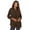 Chocolate, variant on Women's Plus Size Faux Suede Button-Front Shirt