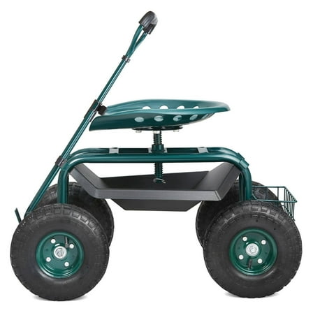 Garden Cart Rolling Work Seat, Gardening Stool with Wheels