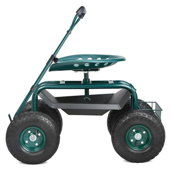 Garden Cart Rolling Work Seat, Gardening Stool with Wheels