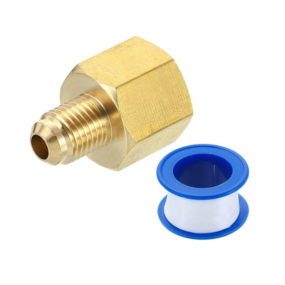 Brass Pipe Fitting, 1/4 SAE Male x 3/8 SAE Female Pipe Adapter