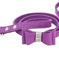 thumbnail image 2 of kurtrusly Harnais Réglable Laisse en Nylon Chat Chiot Chaton S Violet Foncé, 2 of 3