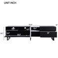 thumbnail image 6 of EUROCO Mid-Century Modern TV Stand Up to 80" Contemporary Rectangle ,Unique Style TV Console Table with Drop Down Door & Large Storage Cabinet for Living Room Bedroom, 6 of 7