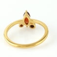 thumbnail image 2 of KIRAN FINE JEWEL Marquise Red Garnet Three Stone Stackable Ring Yellow Gold Plated 925 Silver Wedding Band Ring Statement Jewelry Gift For Her, 2 of 5