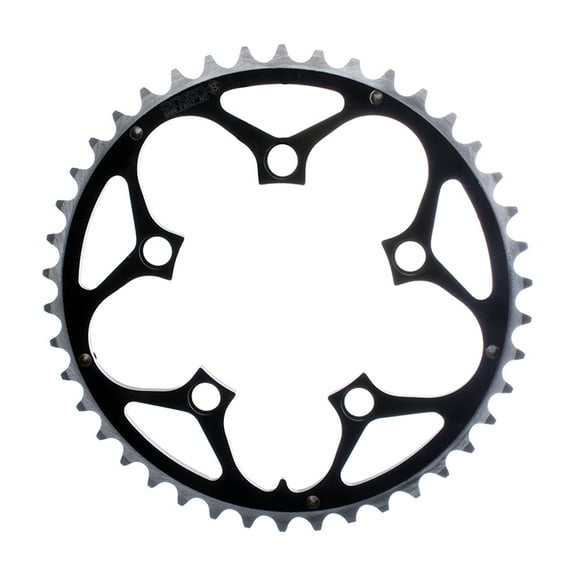 Origin8 Chainring 42t 94 BCD 5-Bolt 8/9/10-Speed Aluminum Black/Silver