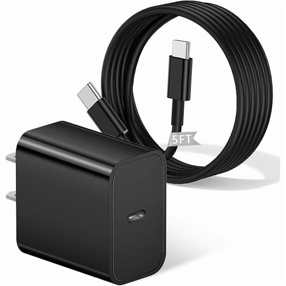 LinQingQ 20W Fast Charger for Motorola Moto G Play 2024 2023, G Power 2025 2024 2023 5G, G Stylus 5G, G 5G, Edge, USB C Wall Charger with USB C to C Charging Cable, Black