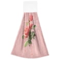 thumbnail image 2 of BZSMCE Hanging Hand Towels Fashion Rose Trio Pattern 2-Pack - Velcro Style Bathroom Kitchen Towels, 2 of 7